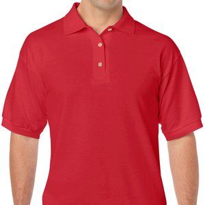 NEW Gildan Men's Red Ultra Blend® Jersey Sport Button Up Shirt Size 5X